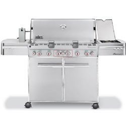 Weber Summit S-670 Gas Grill with 6 Burners and Rotisserie System - Stainless Steel - 74.1"